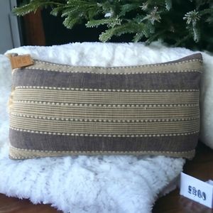 Chambray denim cotton Decorative pillow.